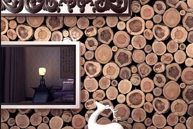 Papel Parede Luxury 3D Wood Print Wallpapers Roll Mural Wallpapers ...