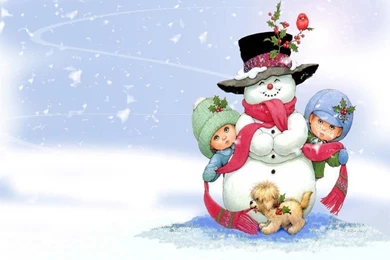 Christmas Snowman Desktop Wallpapers
