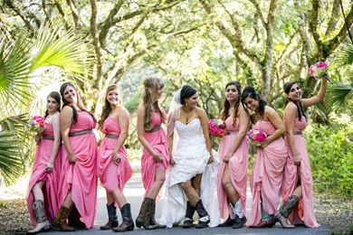 Red Bridesmaid Dresses With Cowboy Boots   Dresses And Gown