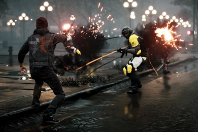 Infamous Second Son Police Street Battle Free Wallpapers HD