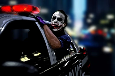 1920×1080 The Joker Police Car Wallpapers