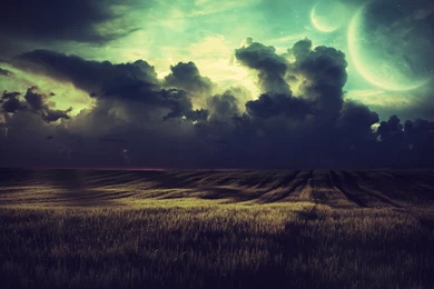 3d Landscape With Dark Sky Wallpapers By RoseOlesen ...