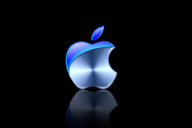 Blue Apple Wallpapers Metal Tech Black Computer Name Full Hd Logo ...