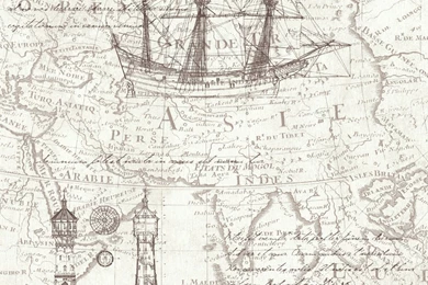 P&S Vintage Atlas Map Pattern Old Nautical Textured Wallpapers 42110 30