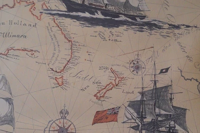Vintage 1980's Nautical Map Wallpapers By Nostalgictreasures