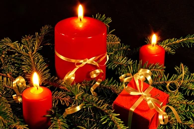 Desktop Wallpapers Christmas Candles － Holiday Wallpapers   Free ...
