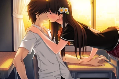 Download Wallpapers 1600x1200 Boy, Girl, Kiss, Tenderness, Dawn ...