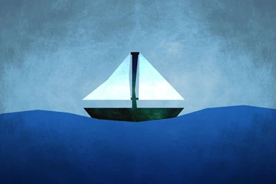 Wallpapers Abstract Boat Floating In Sea Abstract Wallpapers ...