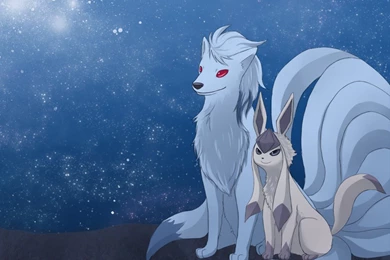 Commission   Ninetales And Glaceon By Shiranukii On DeviantArt