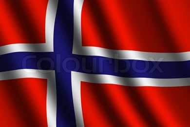 The Norwegian Flag Stock Photo