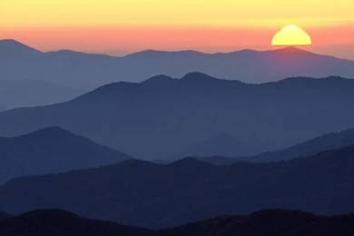 Sunset Nature Tennessee Great Smoky Mountains Wallpapers