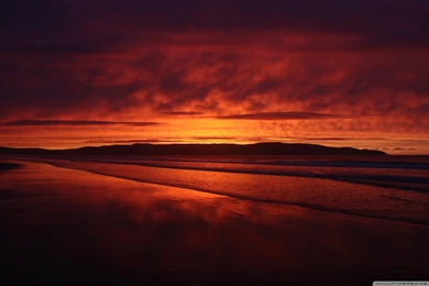 Download Red Sunset Beach Wallpapers Wallpapers Printed