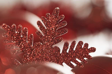 Red Snowflake Desktop Wallpapers
