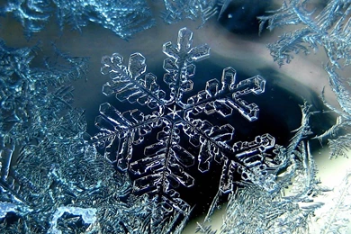 Frost Glass With Snowflake