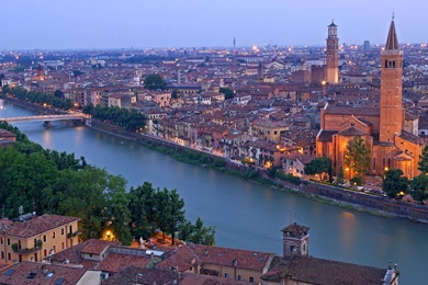 Verona Italia Rio Ciudad Edificios Europa Wallpapers