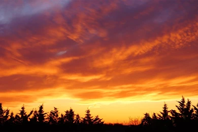 Triple Monitor Multi Screen Multiple Sunset Sunrisem Coucher Lever ...