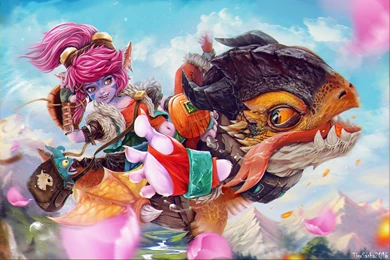 Dragon Trainer Tristana Fan Art League Of Legends Wallpapers