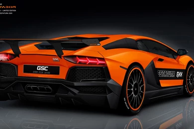 Lamborghini Aventador Orange   Free Car Wallpapers HD