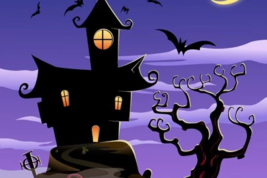 Spooky House Halloween Background, Vector Files 365PSD.com