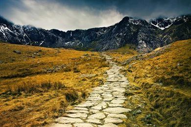 Stone Path To Wales High Lands Desktop Wallpapers