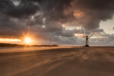 Lighthouse In Talacre, North Wales, UK Wallpapers And Images ...