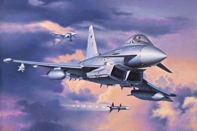 Wallpapers Airplane Painting Art Fighter Airplane Eurofighter ...