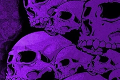 HALLOWEEN PURPLE SKULLS, IPHONE WALLPAPER BACKGROUND