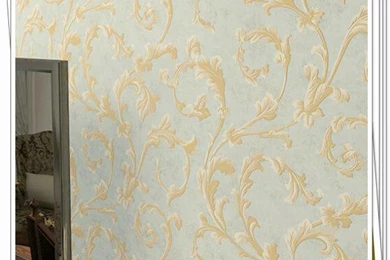 10M Roll Metallic Textured Flower Wallpapers European Vintage Mode ...