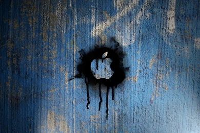 Apple Inc Blue Graffiti Logos Textures Best Widescreen