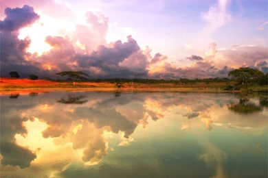 Lake Wallpapers Clouds Over Lake