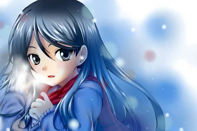 Anime Girl Snow Smiling Hd Wallpapers Love Wallpapers Romantic ...
