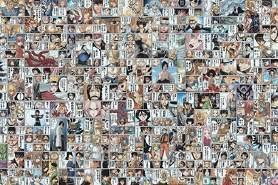 One Piece Naruto Bleach Shaman King Dragon Ball Z Death Note Manga ...