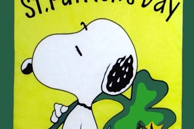 SNOOPY ST PATRICK'S DAY, IPHONE WALLPAPER BACKGROUND