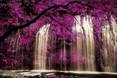 BEAUTIFUL WATERFALL WALLPAPER   (