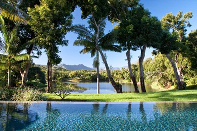 Beautiful Garden With Lake View And Swimming Pool Kauai Hawaii ...