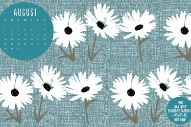 Free Desktop Wallpaper: August Calendar   Mollie Makes