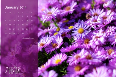 January Desktop Calendar 2014