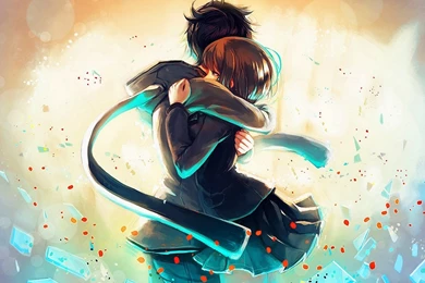 Anime Girl Boy Hug Love Art Hd Wallpapers Freehdwalls