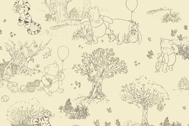 Winnie The Pooh   Pooh And Friends Toile Wallpapers ...