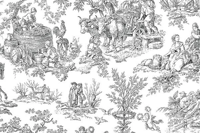 Black Working Toile Wallpapers By Wallquest
