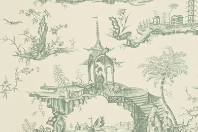 Blue And White Toile Wallpapers   All Wallpapers New