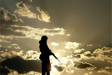 Sunset, Soldiers :: Wallpapers