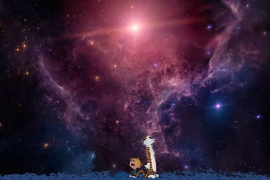 Nebulae Calvin And Hobbes Artwork Space Art Wallpapers