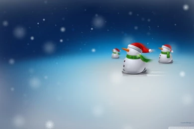 Snowmen Skiing HD Desktop Wallpapers : High Definition : Fullscreen ...