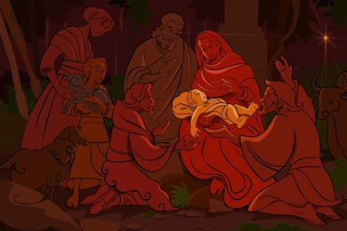 24 19 *1 0 Illustration Nativity Scene The Birth Of Jesus ...