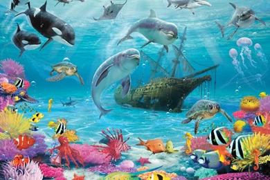 Under The Sea Wallpapers Mural
