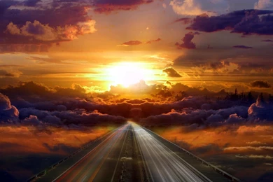 Beauty Amazing Beautiful Sun Clouds Sky Way Wallpapers