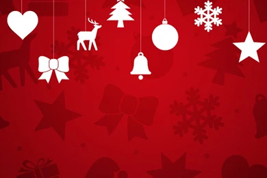 Minimal Christmas Ornaments Red Backgrounds Android Wallpapers Free ...