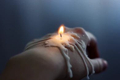 Candle On Hand Wallpapers