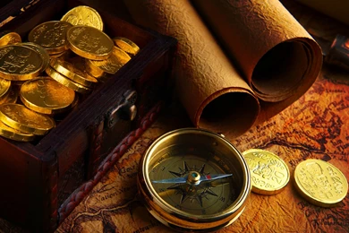 Gold Doubloons And Pirate Map Wallpaper, Say It Isn't So – Wall St ...